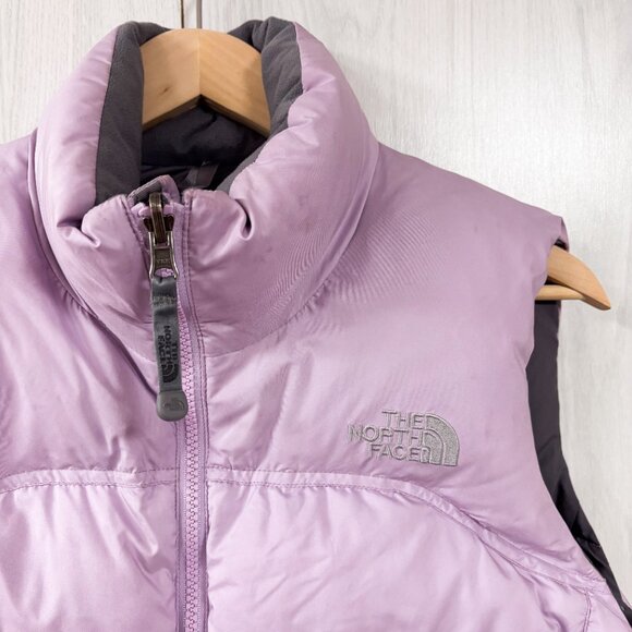North Face Womens Purple Nuptse Vest Medium 96 Retro Winter Puffer Bubble Jacket - Picture 2 of 7